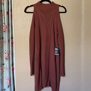 Cute rust colored sweater dress from Express